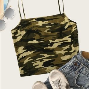 Camo Print Cami Top